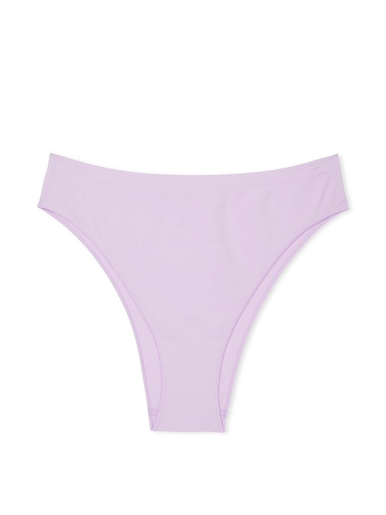 PINK Seamless Brazilian Panty, Pastel Lilac, offModelFront, 3 of 3