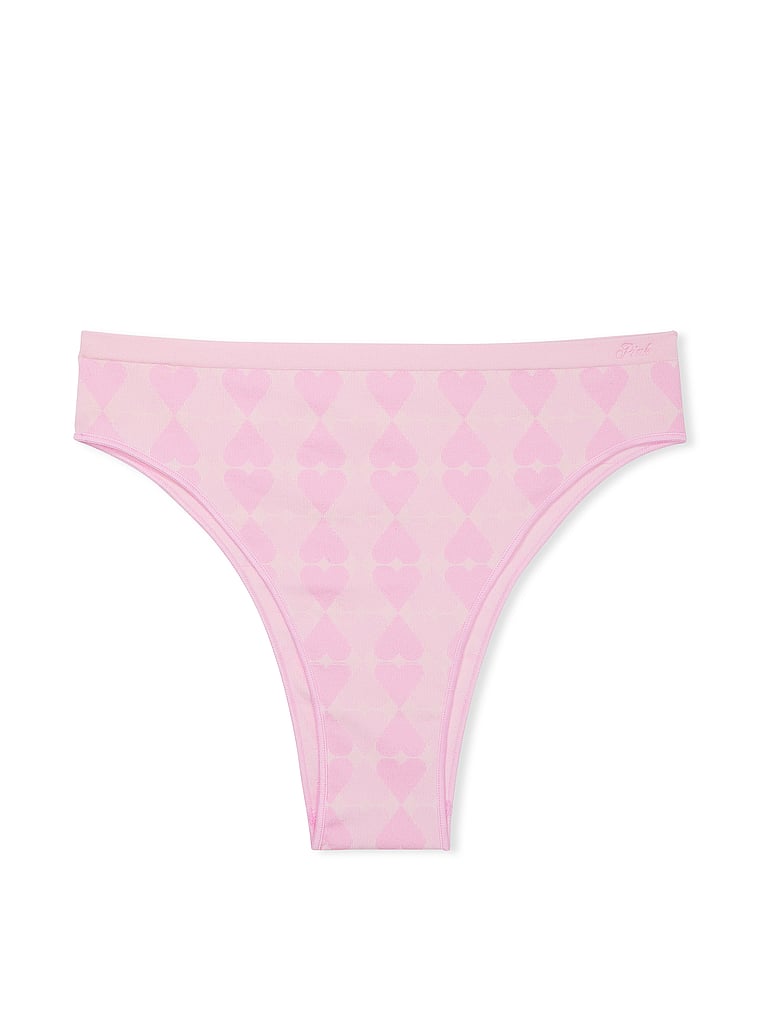 PINK Seamless Brazilian Panty, Pink Bubble, offModelFront, 3 of 3