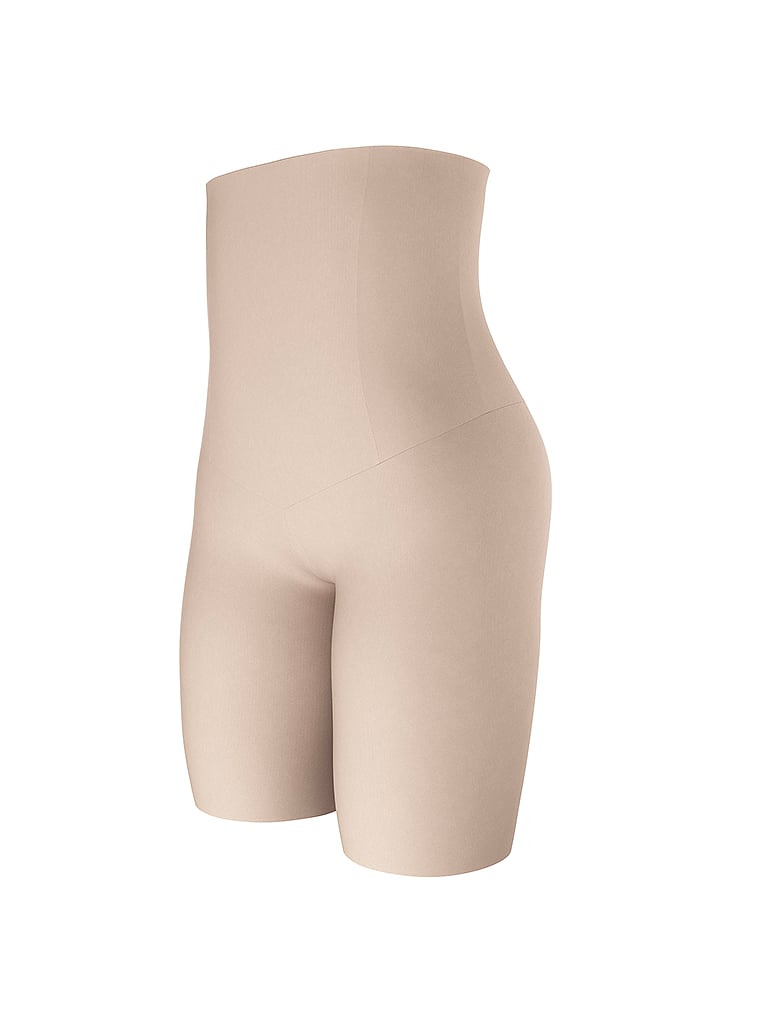Victoria's Secret, Leonisa Shapewear Extra High-Waisted Firm Compression Shorts, Beige, offModelFront, 2 of 6